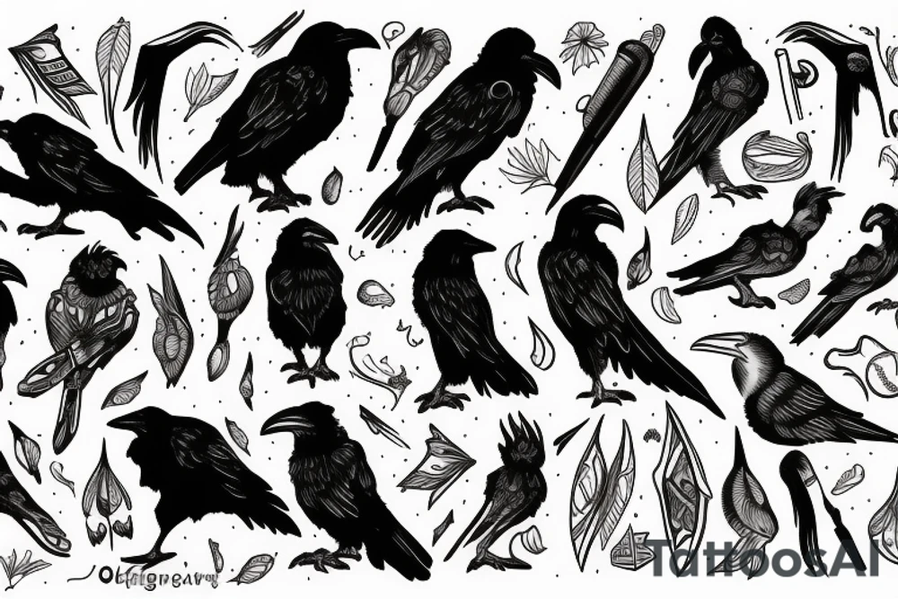 Odins ravens tattoo idea