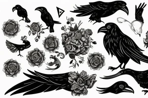 Odins ravens tattoo idea
