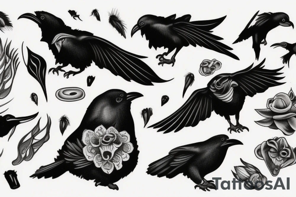Odins ravens tattoo idea