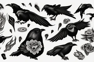 Odins ravens tattoo idea