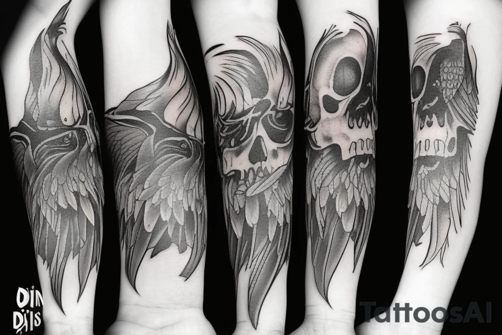 Odins ravens tattoo idea