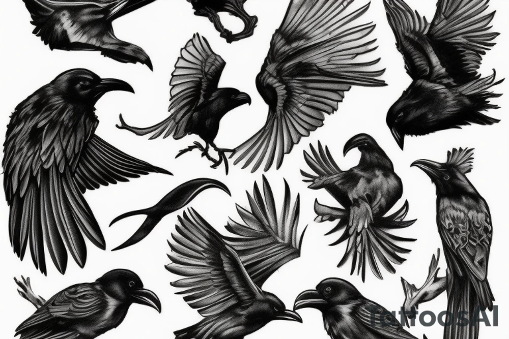 Odins ravens tattoo idea
