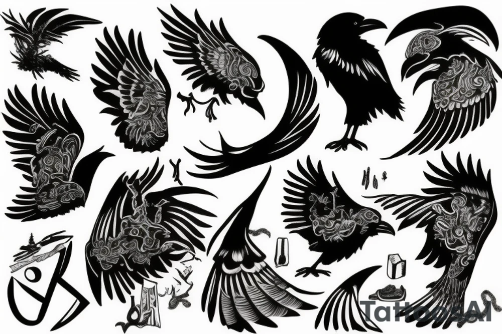 Ravens tattoo idea