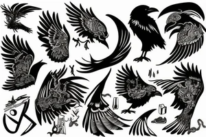 Ravens tattoo idea