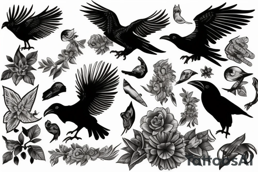Ravens tattoo idea