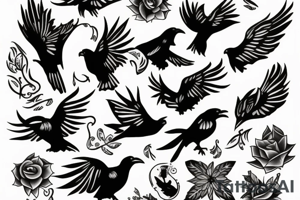 Ravens tattoo idea