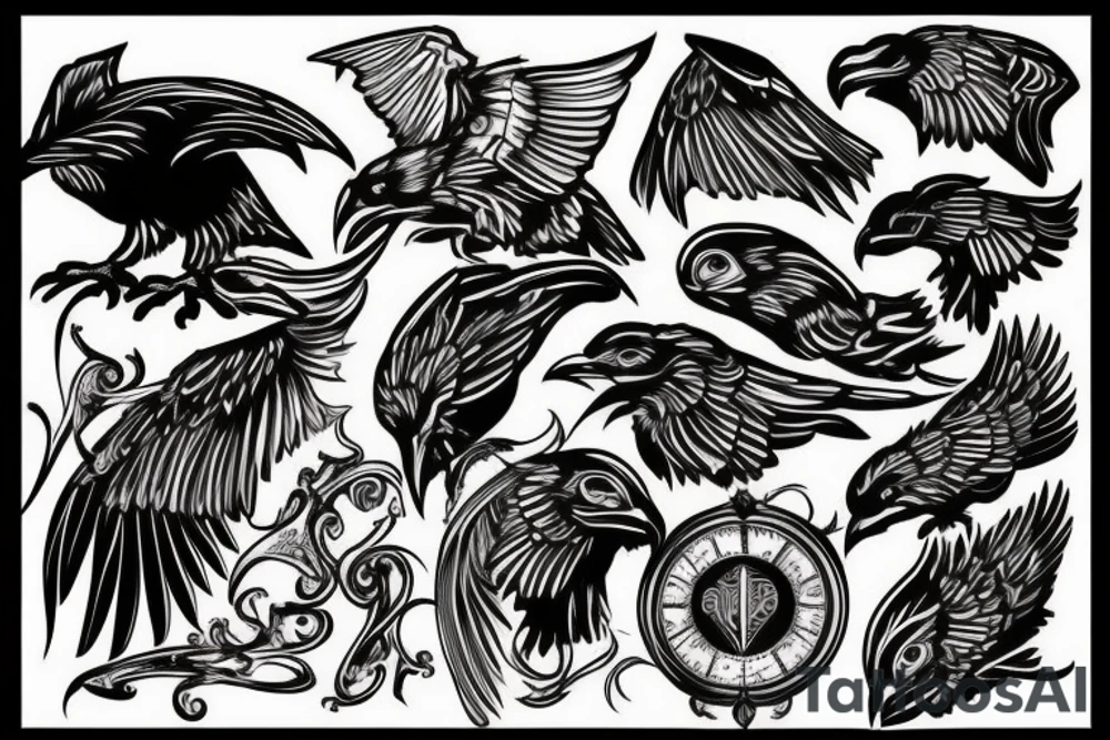 Ravens tattoo idea