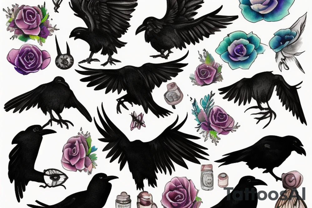 Ravens tattoo idea