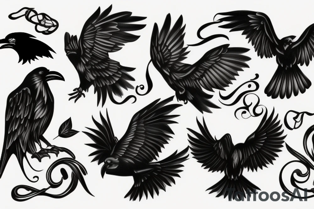 Ravens tattoo idea