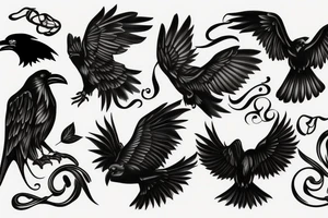 Ravens tattoo idea