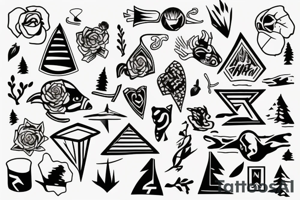 Lake Tahoe outline tattoo idea
