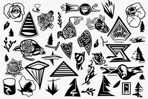 Lake Tahoe outline tattoo idea