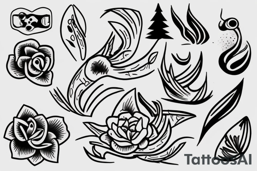 id like a simple outline drawing of lake tahoe tattoo idea