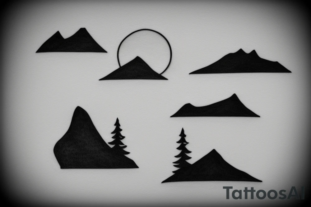 id like a simple outline drawing of lake tahoe, ca tattoo idea