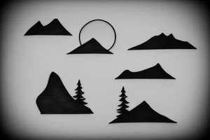 id like a simple outline drawing of lake tahoe, ca tattoo idea