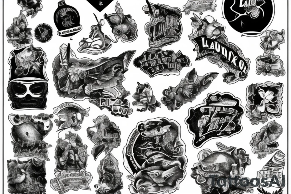an aerial view of lake tahoe tattoo idea