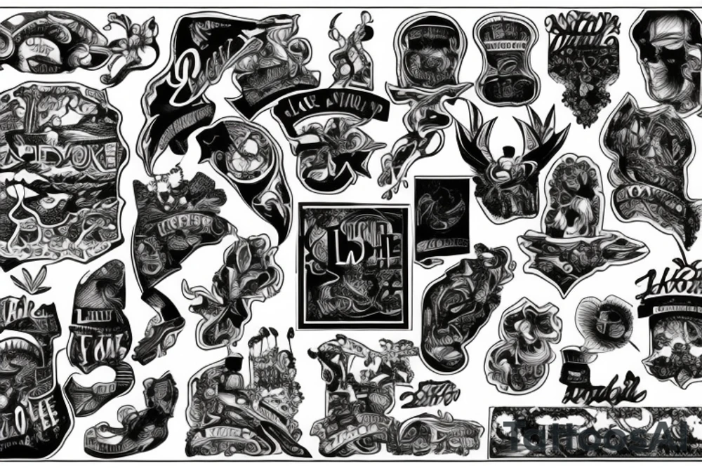 an aerial view of lake tahoe tattoo idea