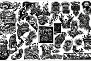 an aerial view of lake tahoe tattoo idea