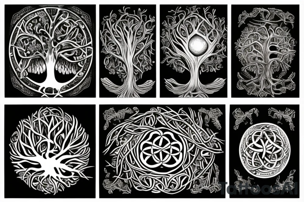 The Tree of life with a man's creativity of the mind. tattoo idea