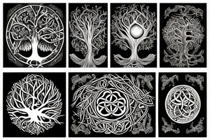 The Tree of life with a man's creativity of the mind. tattoo idea