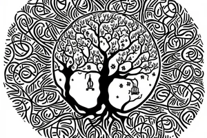 The Tree of life with a man's creativity of the mind. tattoo idea