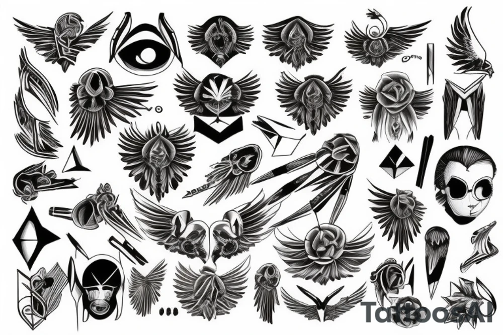 Fallen angel tattoo idea