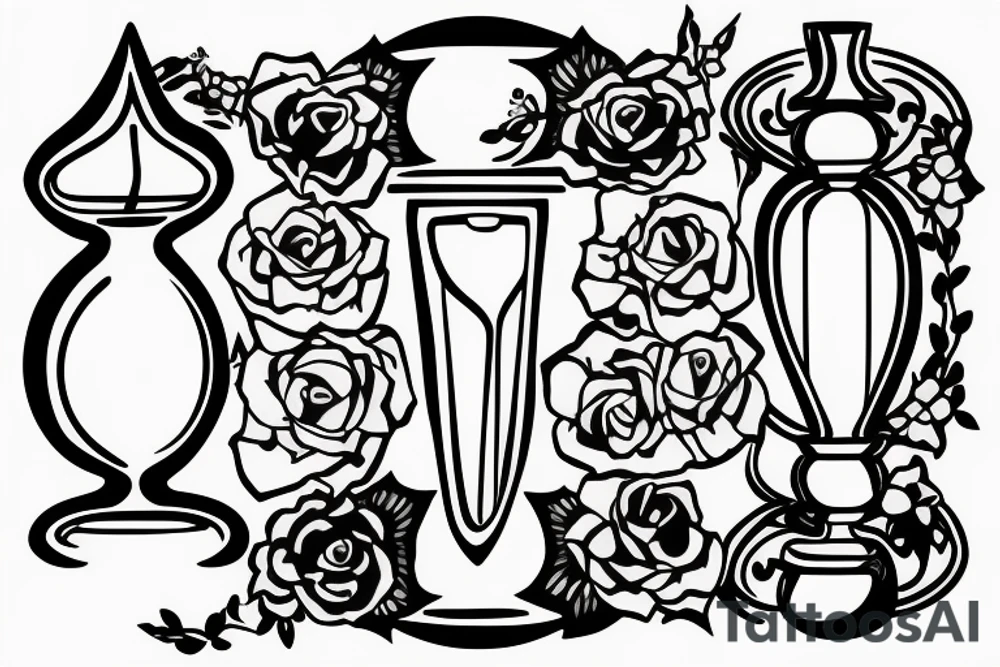 Own holding an hourglass. tattoo idea