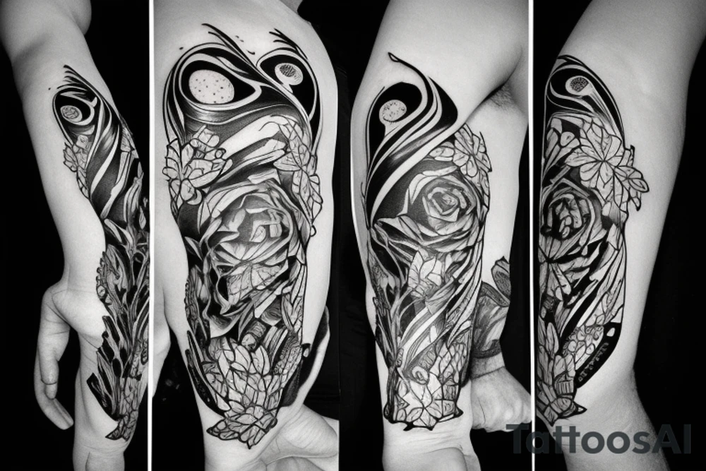 Own holding an hourglass. tattoo idea