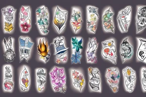 city colourful tattoo idea