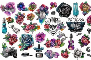 city colourful tattoo idea