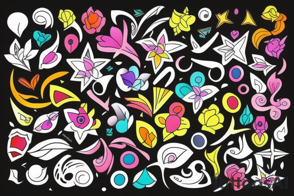 Colourful tattoo idea