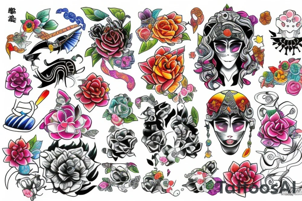 Colourful tattoo idea