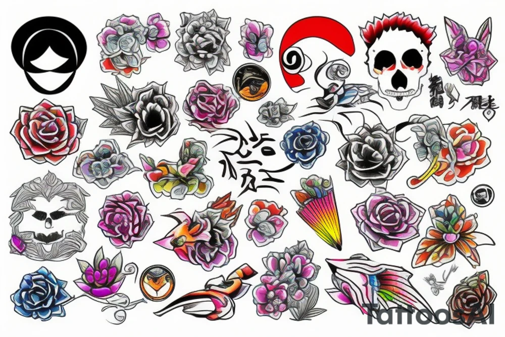 Colourful tattoo idea