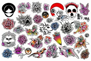 Colourful tattoo idea