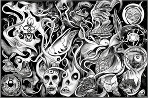 Transcendent human tattoo idea
