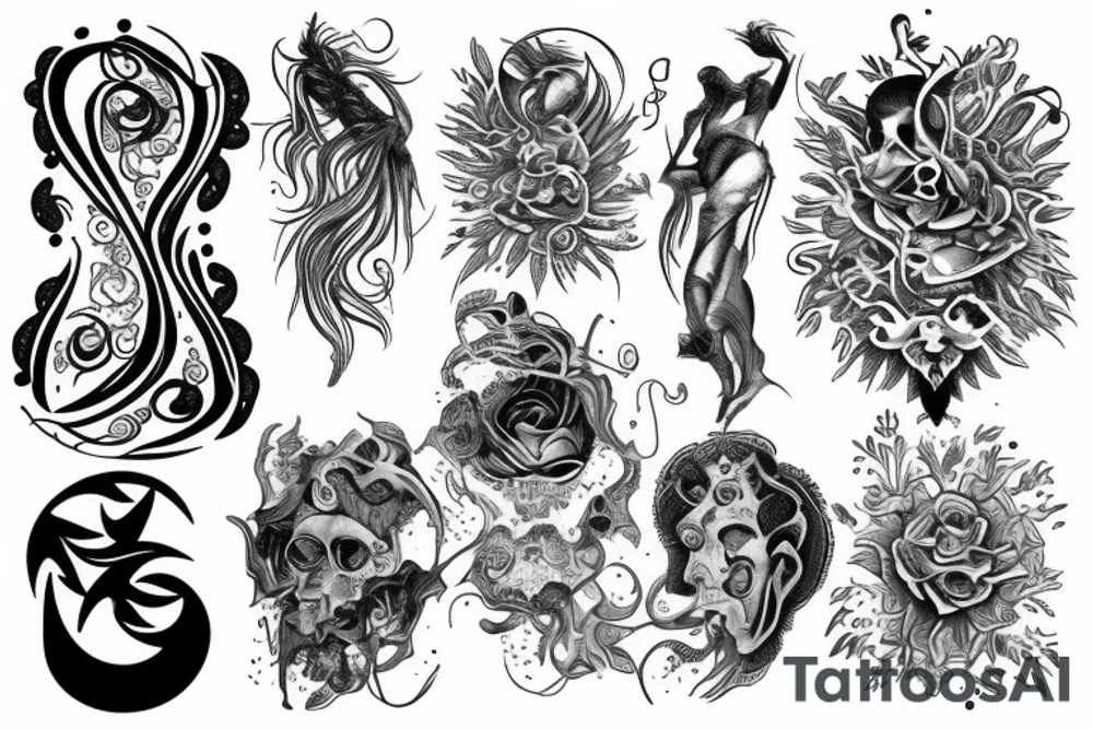 Transcendent human tattoo idea