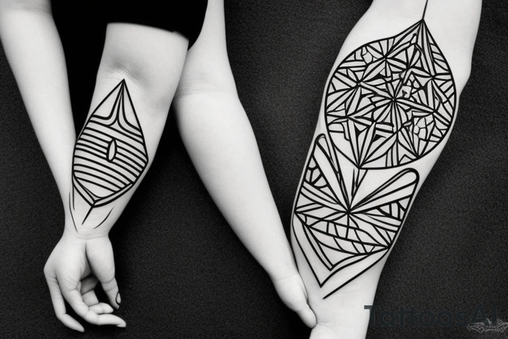 Triangles space tattoo idea