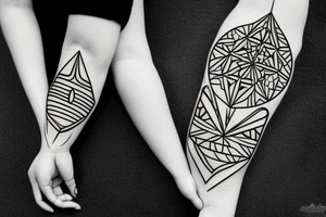 Triangles space tattoo idea