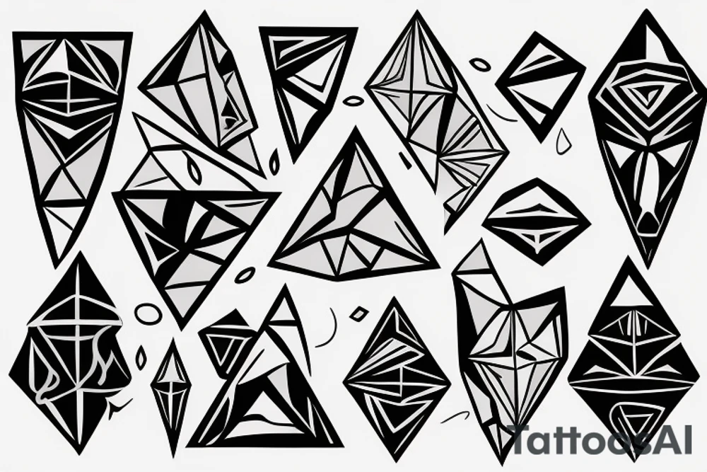 Triangles space tattoo idea