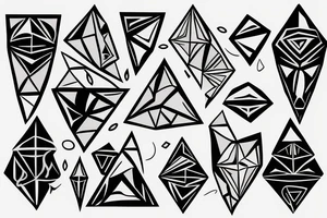 Triangles space tattoo idea
