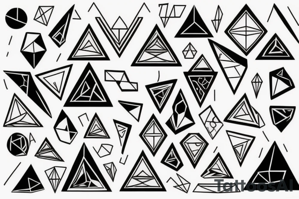 Triangles universe tattoo idea