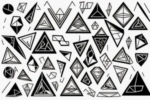 Triangles universe tattoo idea