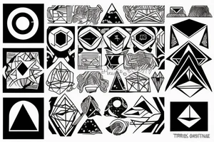 Triangles universe tattoo idea