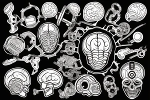 Mechanical brain tattoo idea