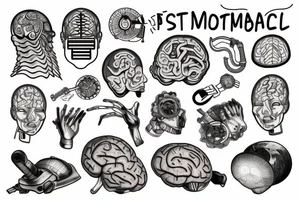 Mechanical brain tattoo idea