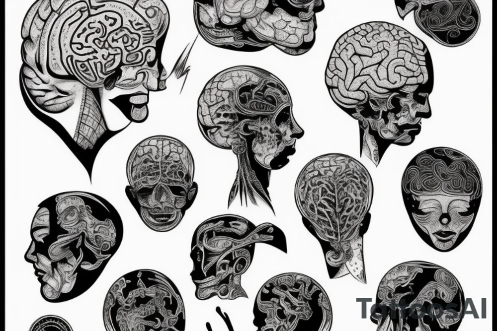 Mechanical brain tattoo idea