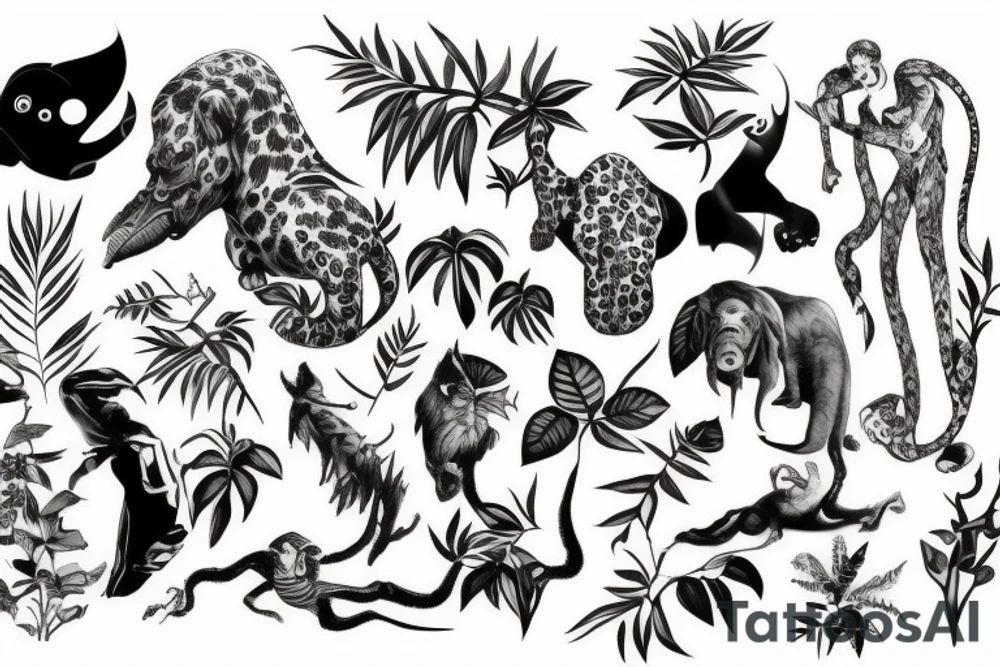 Jungle tattoo idea