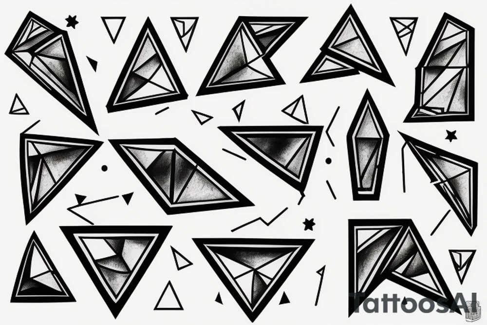 Triangle in the universe tattoo idea