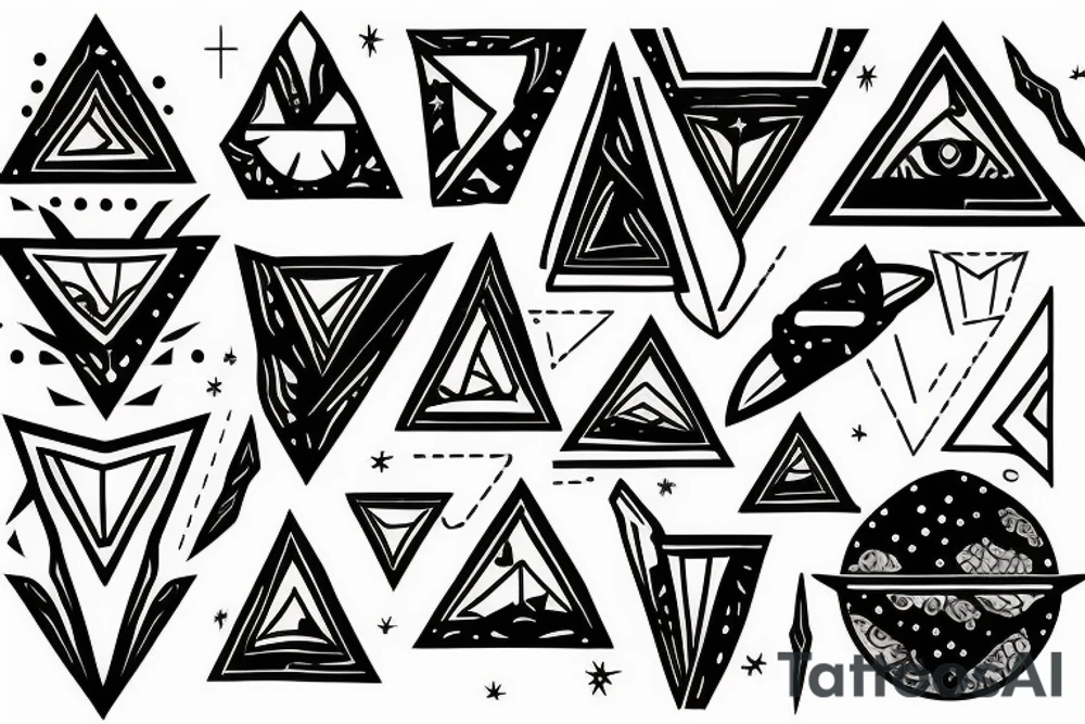 Triangle in the universe tattoo idea