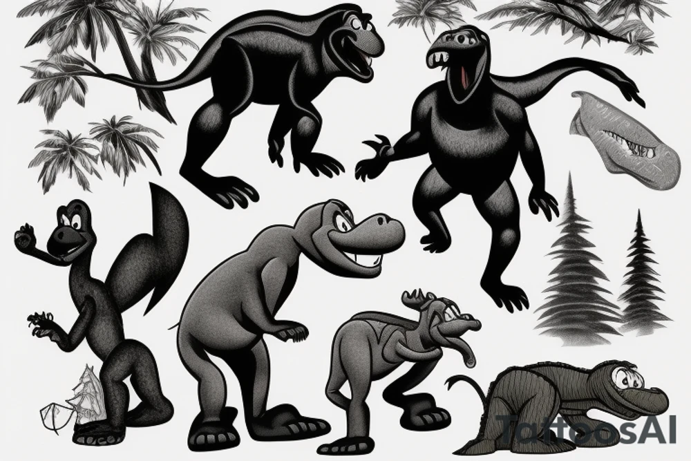 Big foot from land before time tattoo idea